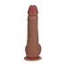 Vibrating and Thrusting Straight Cock with Balls - 8 / 20,5 cm - Tan