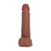 Vibrating and Thrusting Straight Cock with Balls - 8 / 20,5 cm - Tan