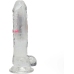RealRock Vibrating LED Transparent Intimate Device 15 cm with Suction Base