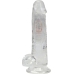 RealRock Vibrating LED Transparent Intimate Device 15 cm with Suction Base