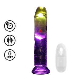 RealRock LED Vibrating Intimate Machine 18 cm Transparent Model