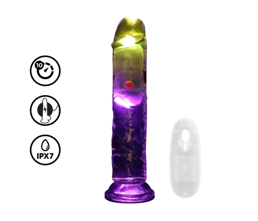 RealRock LED Vibrating Intimate Machine 18 cm Transparent Model