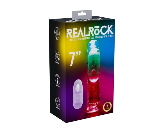 RealRock LED Vibrating Intimate Machine 18 cm Transparent Model