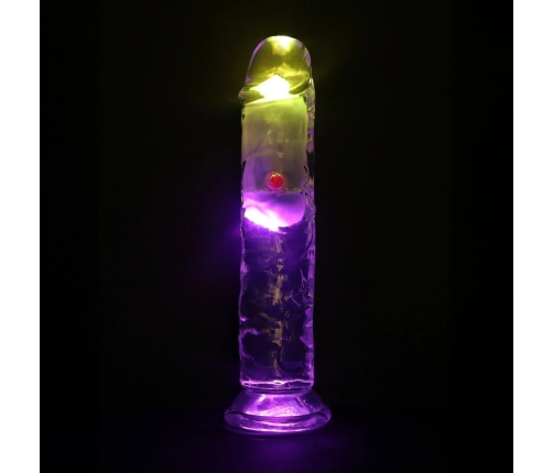 RealRock LED Vibrating Intimate Machine 18 cm Transparent Model