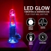 RealRock LED Vibrating Straight Model with Suction Base 20cm Transparent