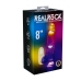 RealRock LED Vibrating Straight Model with Suction Base 20cm Transparent