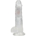 RealRock LED Vibrating Straight Model with Suction Base 20cm Transparent