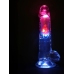 RealRock LED Vibrating Straight Model with Suction Base 20cm Transparent