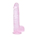 REALROCK Crystal Clear Model 5 Pink 12.7 cm - Suction Cup Base