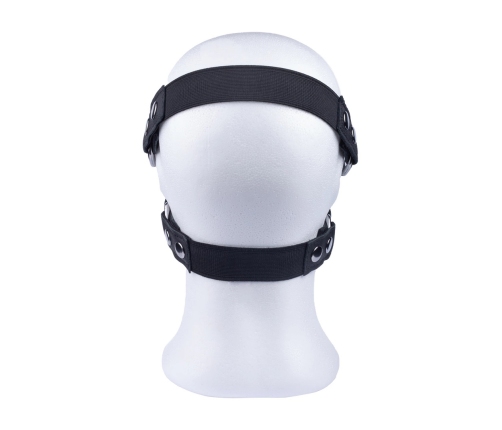 Red Leather Face Mask with Zip - Black, Adjustable Fit, Cowhide