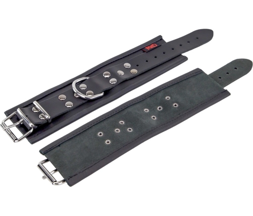 Red Leather Adjustable Leather Wrist Restraints Black 25 cm