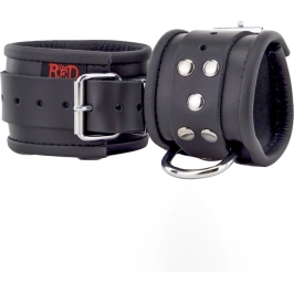 Red Leather Adjustable Leather Wrist Restraints Black 25 cm