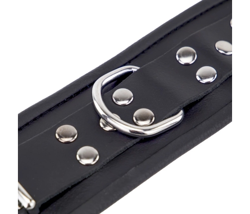 Red Leather Adjustable Leather Wrist Restraints Black 25 cm