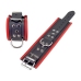 Red Leather Restraint Cuffs Red/Black Adjustable 25 cm