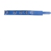 Red Leather Ultra Blue Adjustable Leather Collar 38-52 cm