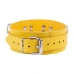 Red Leather Adjustable Yellow Collar - Vegetable Tanned, 5.5 cm Wide