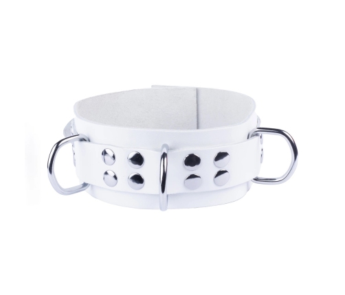 Red Leather Collar - Adjustable European Cowhide Model