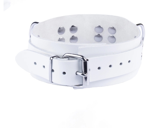 Red Leather Collar - Adjustable European Cowhide Model