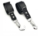 Red Leather Premium Leather Restraints with Safety Carabiner Black Adjustable