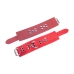 Red Leather Premium Leather Restraints Red - Adjustable 21-32cm, 6cm Wide