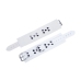 Ultra Leather White Restraints - Adjustable Cowhide, 6 cm Wide