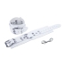 Ultra Leather White Restraints - Adjustable Cowhide, 6 cm Wide