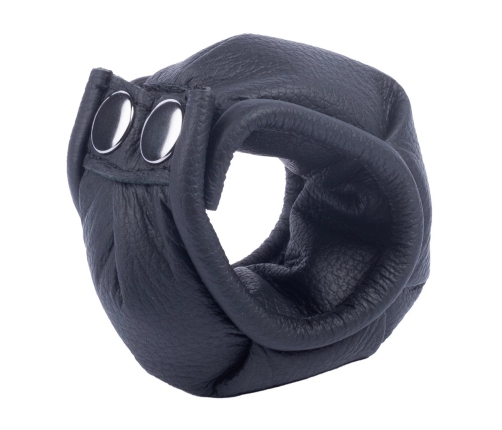Hiekka Leather Weighted Support Ring 500g Black, 5cm Wide