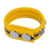 Red Leather Tippy Adjustable Leather Intimate Band Yellow 2.3 cm - Snap Fastening