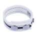 Red Leather Tippy Adjustable Leather Band White - Premium Cowhide, 2.3 cm, Snap System