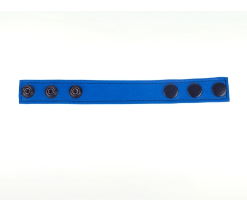 Cocky Adjustable Leather Intimate Ring Blue 2.5 cm Genuine Leather