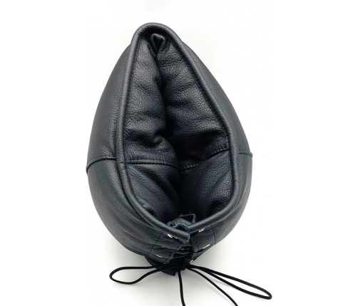 Red Leather Sensory Hood Black - Adjustable Comfort Fit, EU-Made