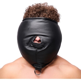 Red Leather Sensory Hood Black - Adjustable Comfort Fit, EU-Made