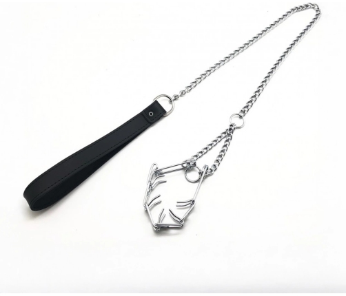 Red Leather Choker Black/Silver 64cm - Leather & Metal Design