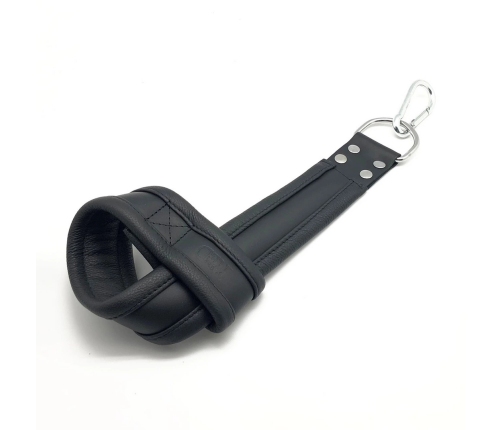 Red Leather Premium Leather Suspension Cuffs Black - Adjustable Heavy Duty Design