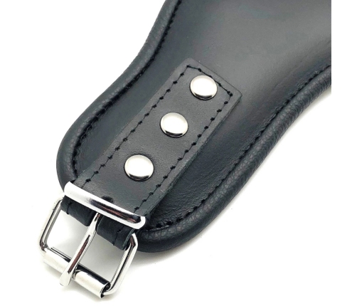 Red Leather Black Leather Collar European Vegetable-Tanned Adjustable Strap