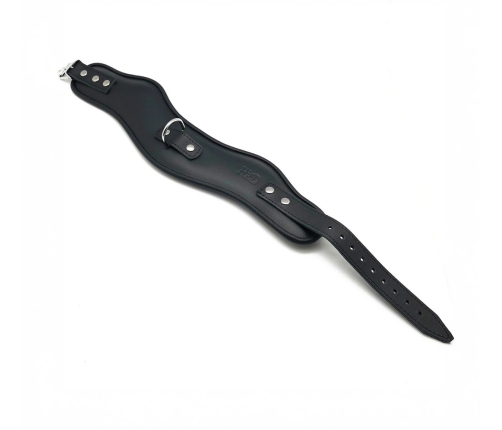 Red Leather Black Leather Collar European Vegetable-Tanned Adjustable Strap