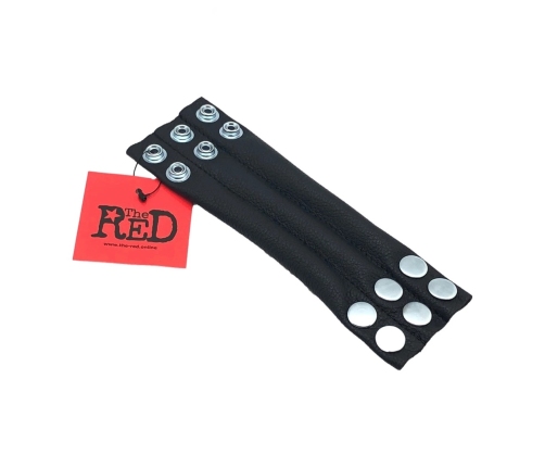 Red Leather Adjustable Leather Ballstretcher 190g Black - Custom Fit Design