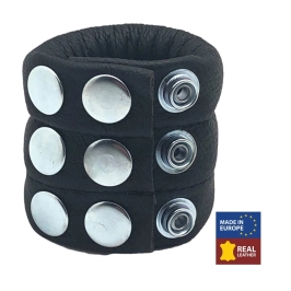 Red Leather Adjustable Leather Ballstretcher 190g Black - Custom Fit Design