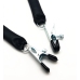 Red Leather Chest Clamp Set with Vegetable-Tanned Leather Weights 2x80g Black/Silver
