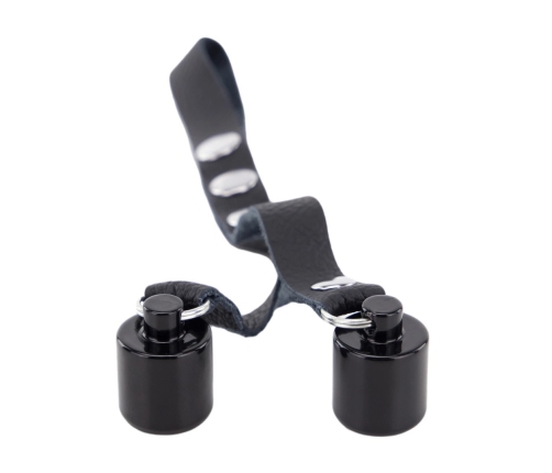 Red Leather Ballstretcher Adjustable Double 2x50g Black