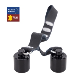 Red Leather Ballstretcher Adjustable Double 2x50g Black