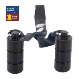 Red Leather Ballstretcher Adjustable Weights 2x100g Black