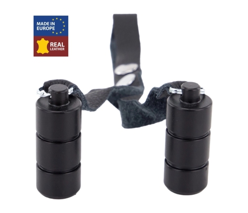 Red Leather Ballstretcher Adjustable Weights 2x100g Black