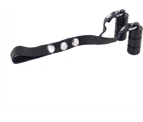 Red Leather Ballstretcher Adjustable Weights 2x100g Black