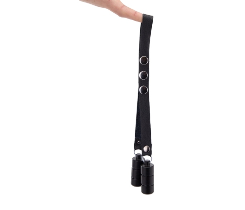 Red Leather Ballstretcher Adjustable Weights 2x100g Black