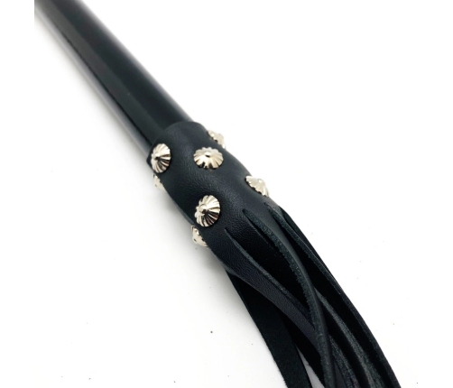 Red Leather Handle Martinet with 12 Leather Straps 78cm Black