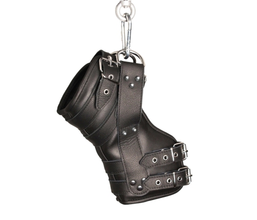 Red Leather Leather Leg Suspension Straps Set Black, 2 Pieces, 130kg Load