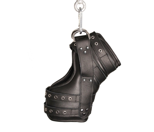 Red Leather Leather Leg Suspension Straps Set Black, 2 Pieces, 130kg Load