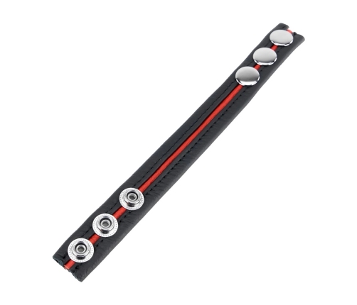 Red Leather Intimate Ring Red 22mm Wide, Vegetable-Tanned