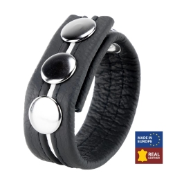 Red Leather Ring White - Custom Fit, Vegetable-Tanned, 22 mm